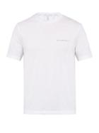 Matchesfashion.com Blackbarrett By Neil Barrett - Logo Print Cotton Blend T Shirt - Mens - White