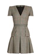 Alexander Mcqueen Peplum-waist Checked Dress