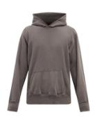 Mens Rtw Les Tien - Brushed-back Cotton Hooded Sweatshirt - Mens - Black Grey