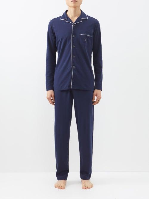 Polo Ralph Lauren - Logo-embroidered Cotton Pyjamas - Mens - Navy