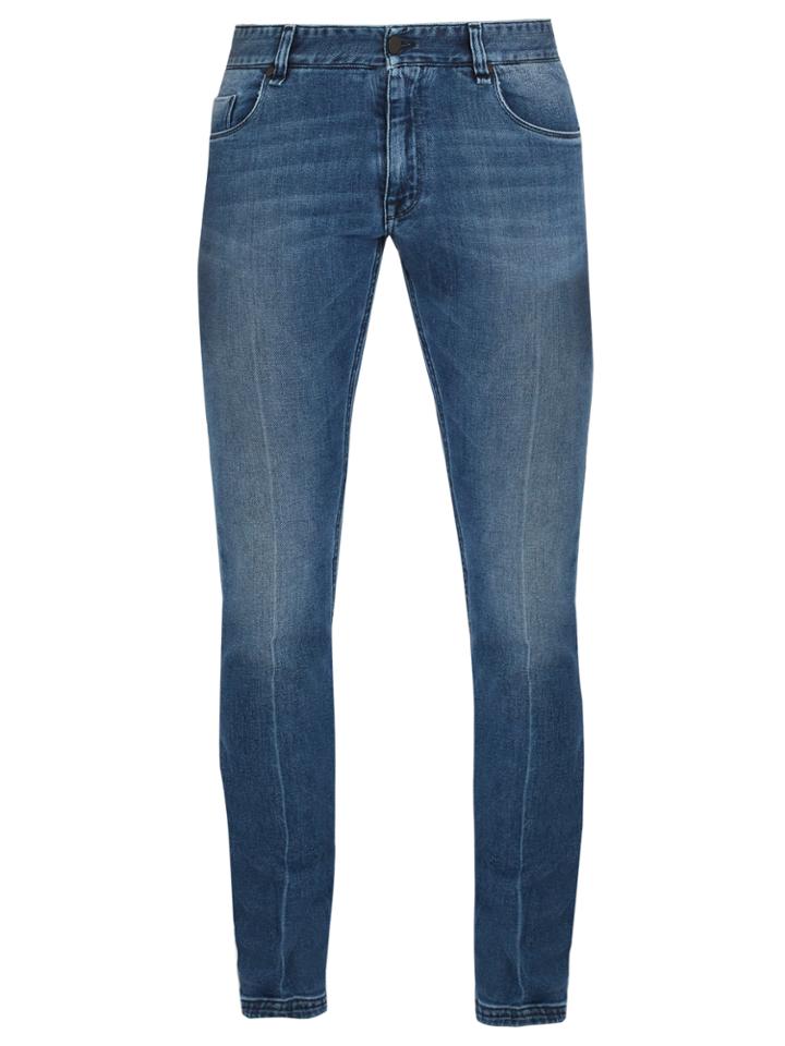 Fendi Cat And Logo-embellished Slim-leg Jeans