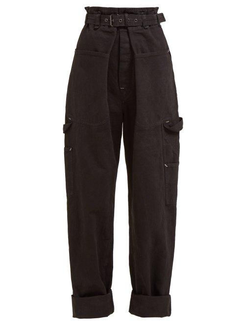 Matchesfashion.com Isabel Marant - Inny Paperbag Waist Utility Jeans - Womens - Black