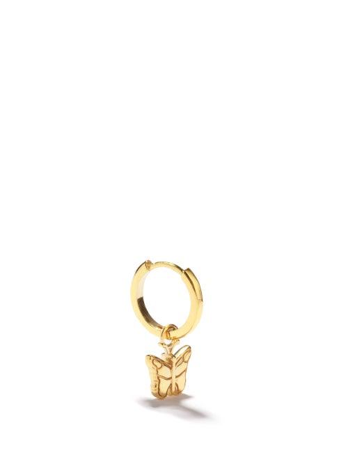 Ladies Jewellery Wilhelmina Garcia - Mini Butterfly 18kt Gold-plated Single Earring - Womens - Gold
