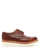 Matchesfashion.com Grenson - Archie Raised Sole Leather Oxford Brogues - Mens - Brown