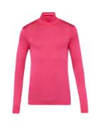 Matchesfashion.com Raf Simons - Roll Neck Stretch Jersey Sweater - Mens - Pink