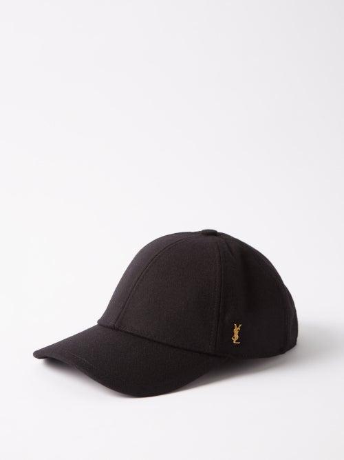Saint Laurent - Logo-plaque Felt Baseball Cap - Womens - Black