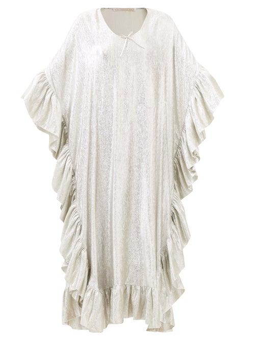 The Vampire's Wife - The Spellbinder Ruffled Wool-blend Gown - Womens - Silver