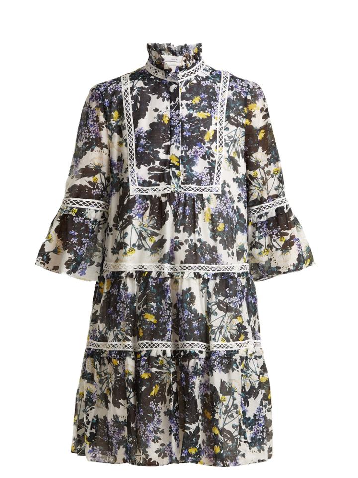 Erdem Wyn Windsor Wallpaper-print Cotton-blend Dress