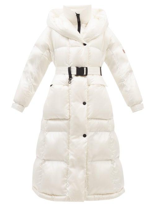 Moncler Grenoble - Combovin Hooded Longline Down Coat - Womens - White
