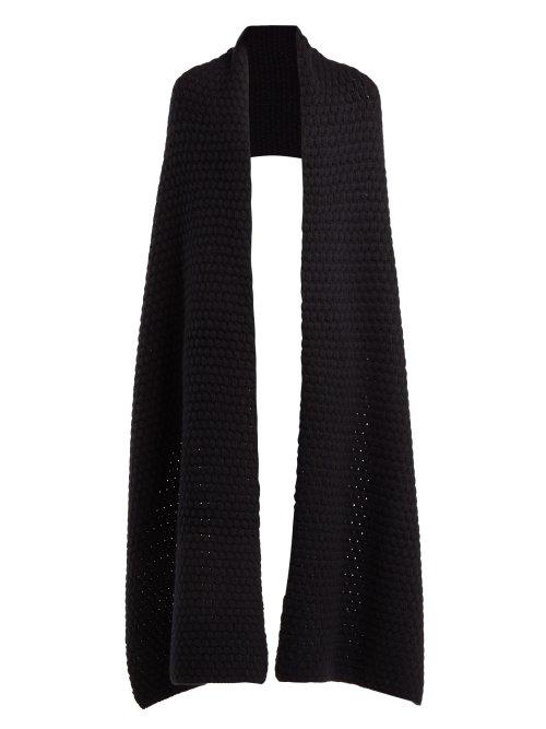 Matchesfashion.com Raey - Bubble Knit Cashmere Scarf - Womens - Navy