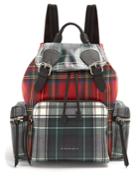 Burberry Medium Laminated-tartan Backpack