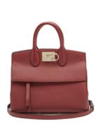 Matchesfashion.com Salvatore Ferragamo - The Studio Grained-leather Bag - Womens - Dark Red