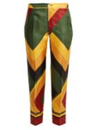 F.r.s - For Restless Sleepers Ceo Geometric-print Wide-leg Silk Pyjama Trousers