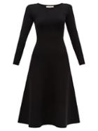 Matchesfashion.com Holiday Boileau - Mariah Flared Midi Sweater Dress - Womens - Black