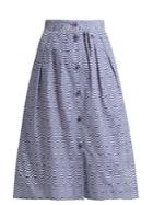 Thierry Colson Riviera Geometric-print Cotton Skirt