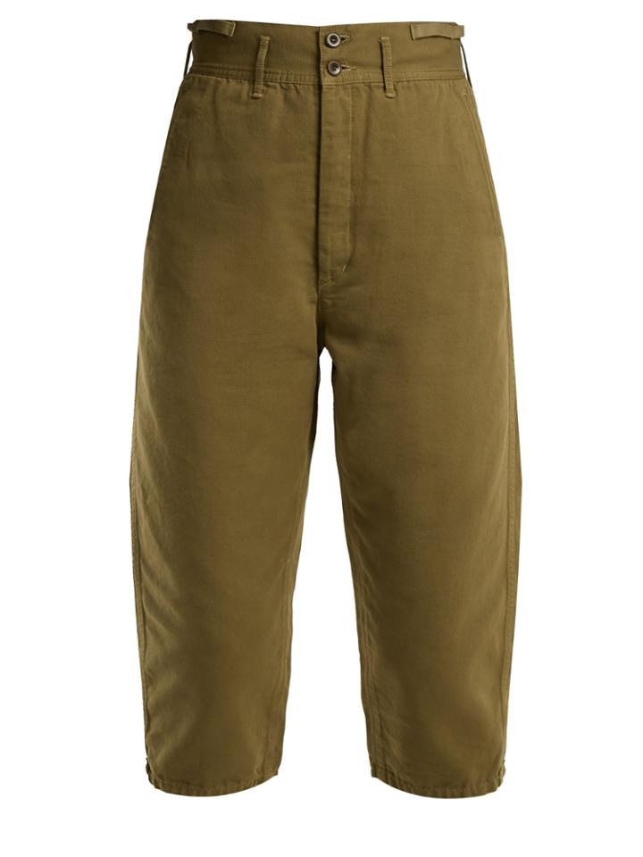 Chimala High-rise Cotton Cropped Trousers