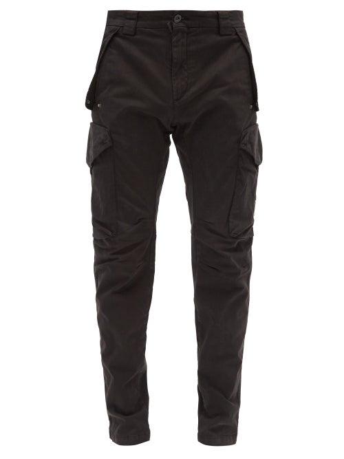 Matchesfashion.com C.p. Company - Goggle-lens Cotton-blend Cargo Trousers - Mens - Black