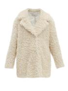 Matchesfashion.com Tibi - Notch Lapel Faux Shearling Coat - Womens - Ivory