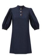 Matchesfashion.com See By Chlo - Puff-sleeve Denim Dress - Womens - Denim