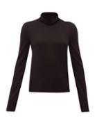Matchesfashion.com The Row - Margita Roll Neck Silk Sweater - Womens - Black