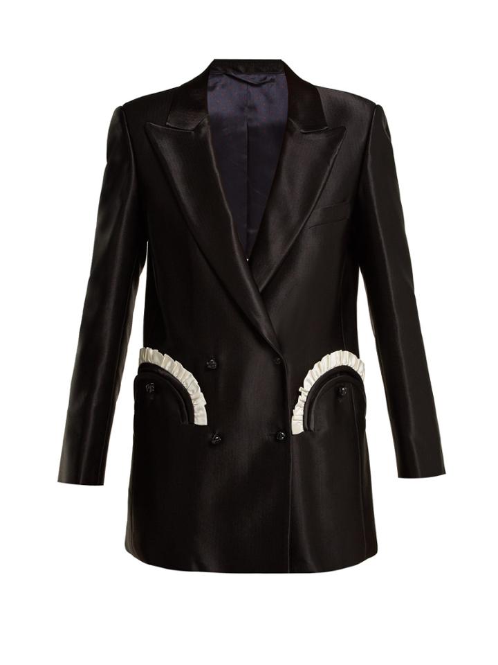 Blazé Milano Orianda Double-breasted Satin Blazer