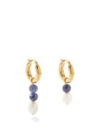 By Alona - Lani Pearl, Sodalite & 18kt Gold-plated Earrings - Womens - Blue Multi