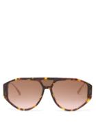 Matchesfashion.com Dior Eyewear - Diorclan1 Tortoiseshell Acetate Aviator Sunglasses - Womens - Tortoiseshell