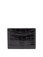 Matchesfashion.com Balenciaga - Hourglass Croc-effect Patent Leather Cardholder - Womens - Black