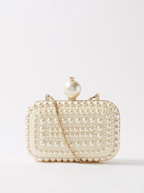 Jimmy Choo - Cloud Faux Pearl-embellished Clutch - Womens - White