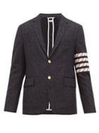 Matchesfashion.com Thom Browne - 4 Bar Single Breasted Tweed Jacket - Mens - Navy