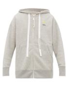 Matchesfashion.com Maison Kitsun - Triangle Fox Zip Through Hooded Sweatshirt - Mens - Dark Grey