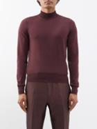 Tom Ford - High-neck Cashmere-blend Sweater - Mens - Dark Brown