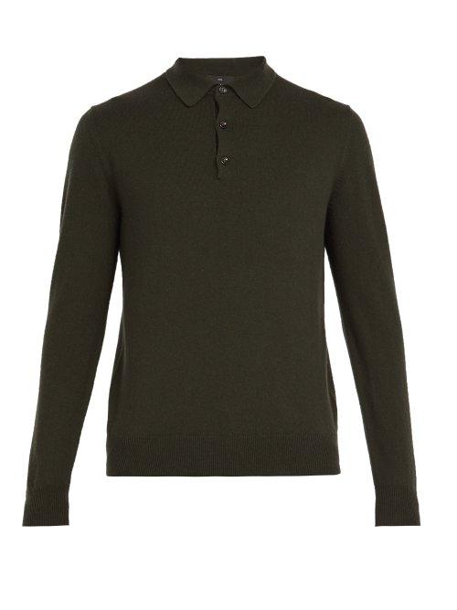 Matchesfashion.com Allude - Cashmere Polo Top - Mens - Khaki