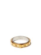 Matchesfashion.com Maison Margiela - Number-engraved Dual-band Sterling Silver Ring - Mens - Silver Gold