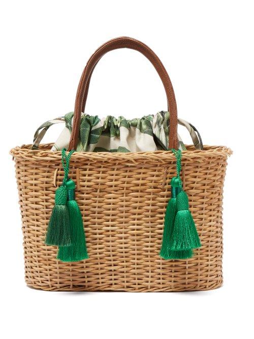 Matchesfashion.com Glorinha Paranagua - Palermo Woven Wicker Basket Bag - Womens - Brown Multi