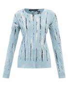 Proenza Schouler - Tie-dyed Cotton-jersey Long-sleeved T-shirt - Womens - Light Blue