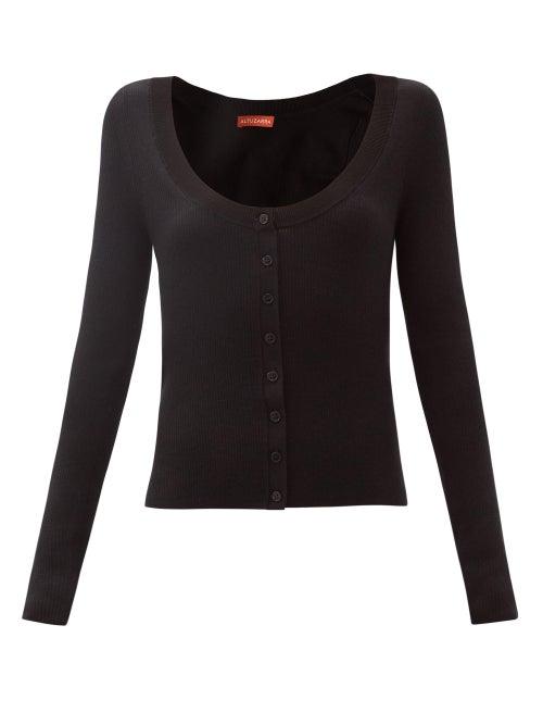 Matchesfashion.com Altuzarra - Vicki Wool-blend Cardigan - Womens - Black