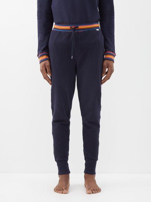 Paul Smith - Striped-waistband Cotton Pyjama Bottoms - Mens - Navy