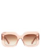 Ladies Accessories Loewe - Square Acetate Sunglasses - Womens - Light Pink