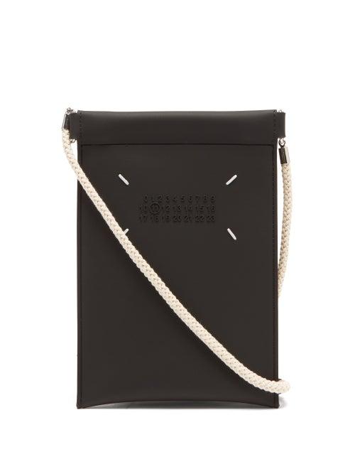 Maison Margiela - Four Stitches Faux-leather Cross-body Pouch - Mens - Black