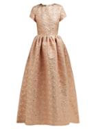 Matchesfashion.com Rochas - Floral Brocade Gown - Womens - Pink