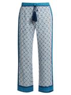 Talitha Block-print Silk-georgette Trousers