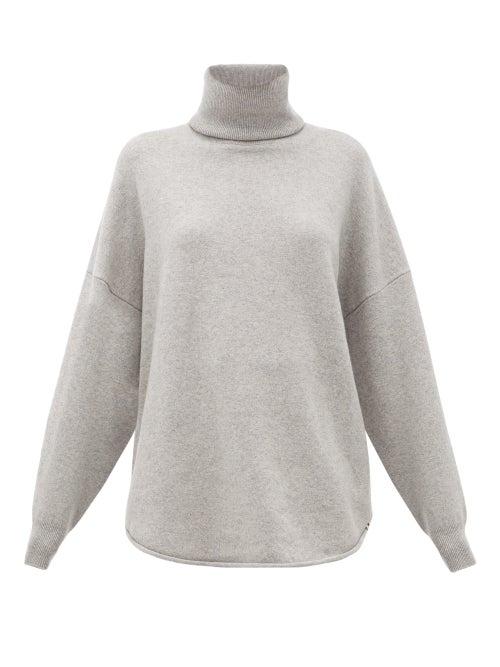 Matchesfashion.com Extreme Cashmere - No. 52 Roll Stretch Cashmere Sweater - Womens - Grey