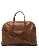 Matchesfashion.com Brunello Cucinelli - Logo-embossed Leather Weekend Bag - Mens - Brown