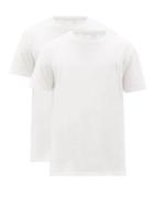 Matchesfashion.com Neil Barrett - Pack Of Two Cotton-jersey T-shirts - Mens - White