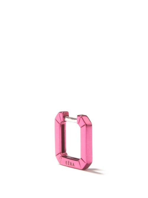 Era - Mini Link 18kt Gold Single Hoop Earring - Womens - Pink