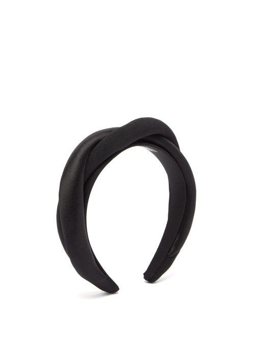 Matchesfashion.com Sophie Buhai - Twisted Silk-twill And Satin Headband - Womens - Black