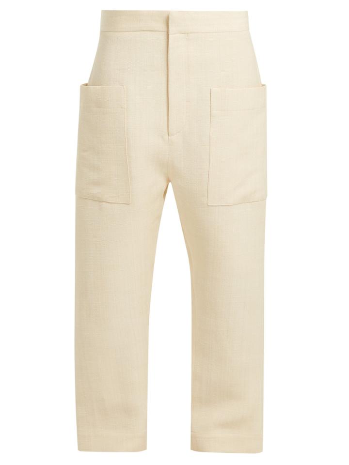 Raey Linen Patch-pocket Trousers