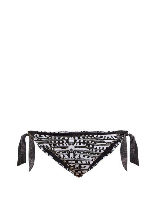 Matchesfashion.com Biondi - Ceylon Printed Self Tie Bikini Briefs - Womens - Black Print