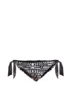 Matchesfashion.com Biondi - Ceylon Printed Self Tie Bikini Briefs - Womens - Black Print